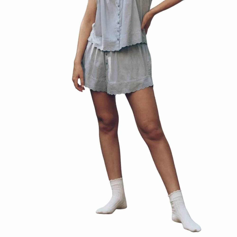 NEW THE GREAT. eyelet tap sleep short in rainwater
